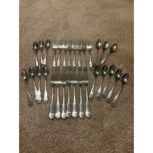 Vintage Oxford Hall Stainless Japan Fork & Spoon Set 30 Pieces‎